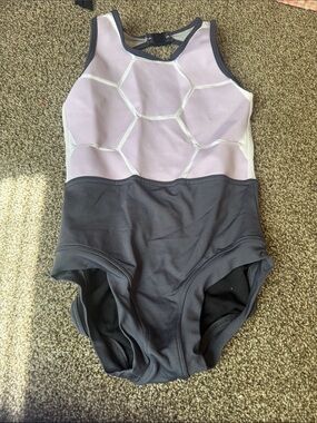 Girls' Lavender and Charcoal One-Piece Bodysuit